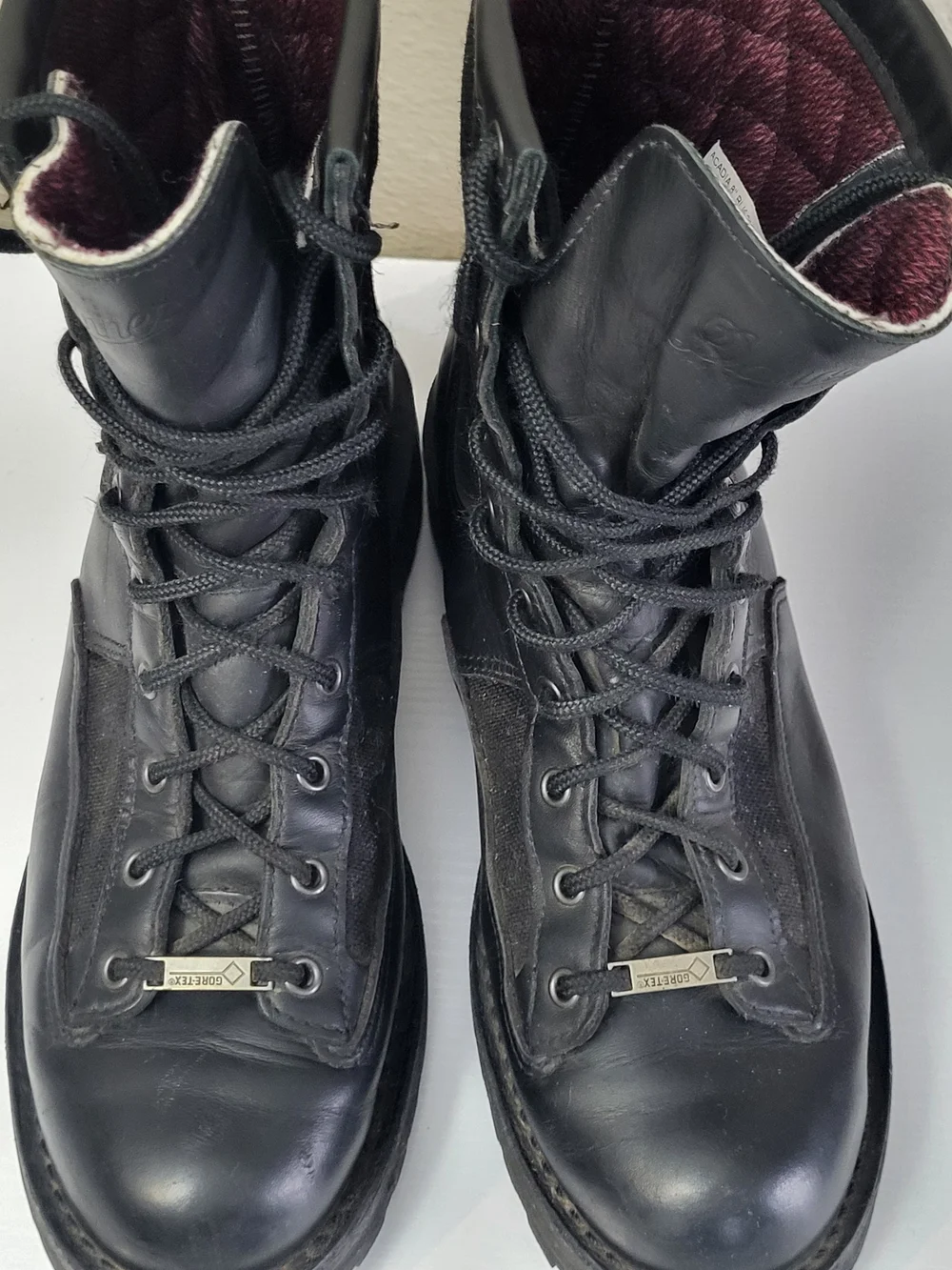 Danner Acadia Men's Black Leather Combat Boots - Sturdy Lace-Up Work Boot Sz 10